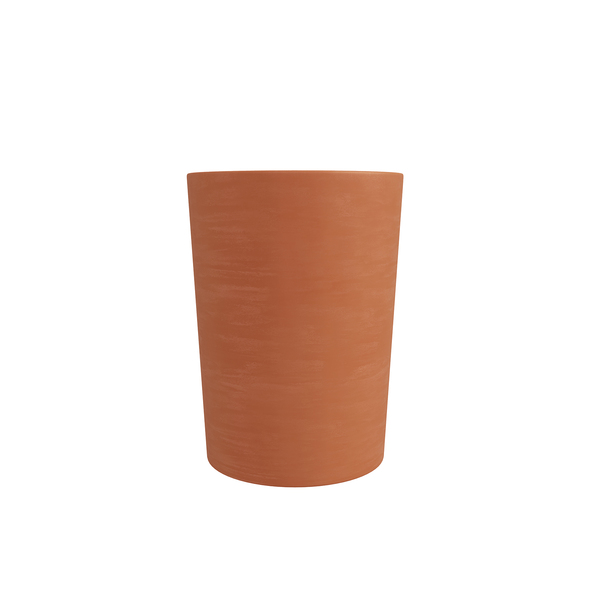 Vaso Ceramico Cilindro Alto Laranja 18x24cm Cerâmica Ribeiro