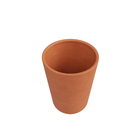 Vaso Ceramico Cilindro Alto Laranja 18x24cm Cerâmica Ribeiro