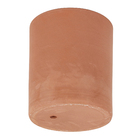 Vaso Ceramico Cilindro Alto Laranja 24x29cm Cerâmica Ribeiro