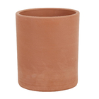 Vaso Ceramico Cilindro Alto Laranja 24x29cm Cerâmica Ribeiro