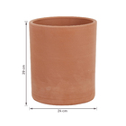 Vaso Ceramico Cilindro Alto Laranja 24x29cm Cerâmica Ribeiro