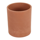 Vaso Ceramico Cilindro Alto Laranja 24x29cm Cerâmica Ribeiro