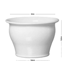 Vaso Cerâmico Clássico Branco 13,5x20cm Cêramica Novo Tempo