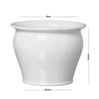 Vaso Cerâmico Clássico Branco 16,5x21,5cm Cêramica Novo Tempo