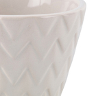 Vaso Cerâmico Mosaico 8x10,5cm Branco Cêramica Novo Tempo