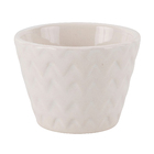 Vaso Cerâmico Mosaico  Branco 7x10cm Cerâmica Novo Tempo