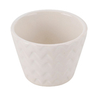 Vaso Cerâmico Mosaico  Branco 7x10cm Cerâmica Novo Tempo