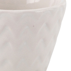 Vaso Cerâmico Mosaico  Branco 7x10cm Cerâmica Novo Tempo