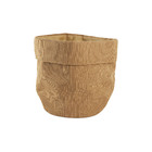 Vaso Cesto Veludo Mostarda 24x26x26cm