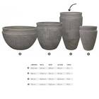 Vaso Cilindrico 44 Tribo Japi Cimento Queimado