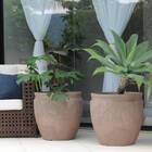 Vaso Cilindrico 55 Tribo Japi Cimento Queimado