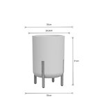 Vaso Cilíndrico Decore 34 Off White