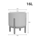 Vaso Cilíndrico Decore Polietileno 36x33x33cm Japi Cimento Qu