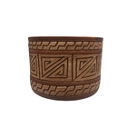 Vaso Cilíndrico Em Cerâmica Estilo Marajoara Dec125 Desenhos: