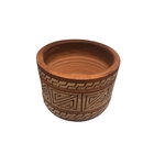 Vaso Cilíndrico Em Cerâmica Estilo Marajoara Dec125 Desenhos: