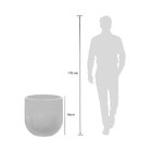 Vaso Cilíndrico Rustico 55 Japi Grafite