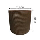 Vaso Cilíndrico Vite Vogue Cor Ferrugem 34x33 5 Cm