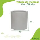 Vaso Cilindro (40x40) Antique Branco Vasart