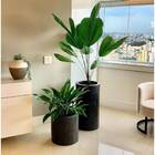 Vaso Cilindro (40x40) Antique Preto Vasart