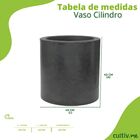 Vaso Cilindro (40x40) Antique Preto Vasart