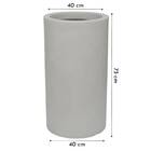 Vaso Cilindro (40x73) Antique Branco Vasart