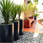 Vaso Cilindro (40x73) Antique Preto Vasart