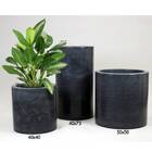 Vaso Cilindro (50x50) Antique Preto Vasart