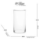 Vaso Cilindro Em Vidro Clear 20x60cm