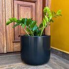 Vaso Cilindro Para Plantas De Polietileno 33cm Redondo - Preto