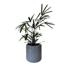 Vaso Cilindro Para Plantas De Polietileno 40cm Redondo - Cinza