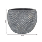 Vaso Cimento Fay Ouro Azul 12x16cm Ts