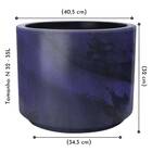 Vaso Classic Cilíndrico Baixo 32 (35l)azul Cobalto Nutriplan