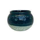 Vaso Colorido Enfeite Cerâmica Verde Escuro/verde Claro