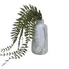 Vaso Com Detalhe Marmorizado Metálico Com Planta Caída