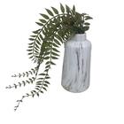Vaso Com Detalhe Marmorizado Metálico Com Planta Caída