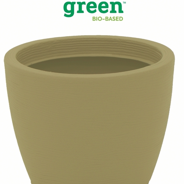 Vaso Com Prato Asteca 38 Cm Em Polietileno Verde Im Green Bio