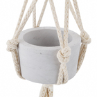 Vaso com Suporte Hanger Macramê Knots Crú 60x10cm Design Up