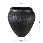 Vaso Comum Cerâmica Egito Preto 59x40cm Bella Art