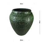 Vaso Comum Cerâmica Egito Verde 45x35cm Bella Art