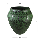 Vaso Comum Cerâmica Egito Verde 9x40cm Bella Art