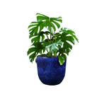 Vaso Comum de Cerâmica Bag Azul 34x38x34cm Bella Art Vetrificados