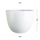 Vaso Comum de Cerâmica Bag Branco 34x38x34cm Bella Art Vetrificados