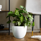 Vaso Comum de Cerâmica Bag Branco 34x38x34cm Bella Art Vetrificados