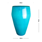 Vaso Comum de Cerâmica Firenze Azul 76x40x76cm Bella Art Vetrificados