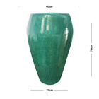 Vaso Comum de Cerâmica Firenze Verde 76x40x76cm Bella Art Vetrificados