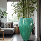 Vaso Comum de Cerâmica Firenze Verde 76x40x76cm Bella Art Vetrificados