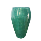 Vaso Comum de Cerâmica Firenze Verde 76x40x76cm Bella Art Vetrificados