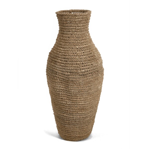 Vaso Comum de Fibra Natural Natural 81x33x33cm Mart