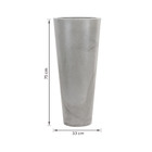 Vaso Comum de Plástico Alcantara Branco 75x33x33cm Verdy