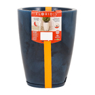 Vaso Comum de Plástico Amsterda Azul 44x34x34cm Floridis